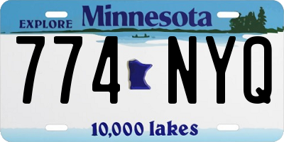 MN license plate 774NYQ
