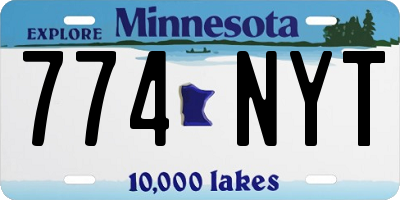 MN license plate 774NYT