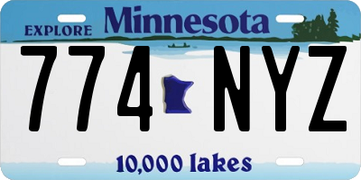 MN license plate 774NYZ