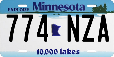 MN license plate 774NZA