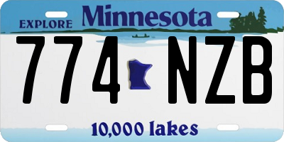 MN license plate 774NZB