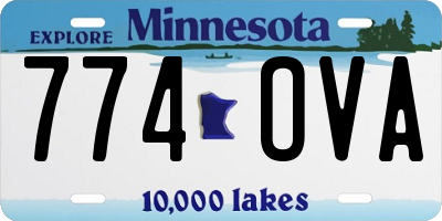 MN license plate 774OVA