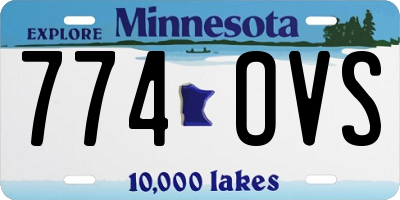 MN license plate 774OVS