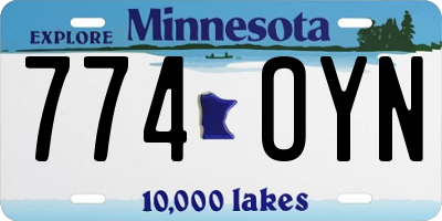 MN license plate 774OYN