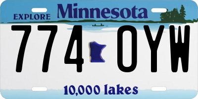 MN license plate 774OYW