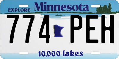 MN license plate 774PEH