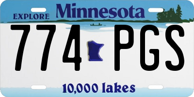 MN license plate 774PGS