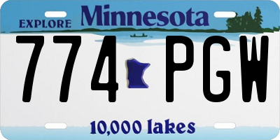 MN license plate 774PGW