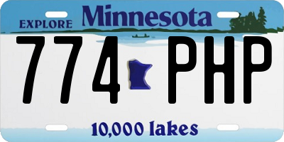 MN license plate 774PHP