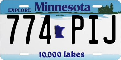 MN license plate 774PIJ