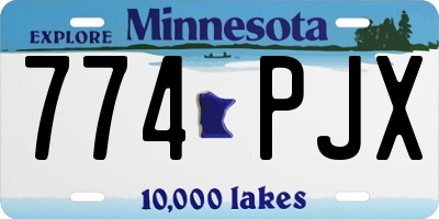 MN license plate 774PJX