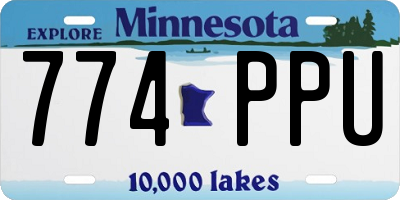 MN license plate 774PPU