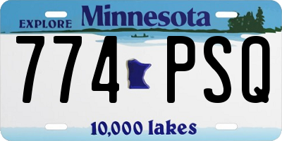 MN license plate 774PSQ