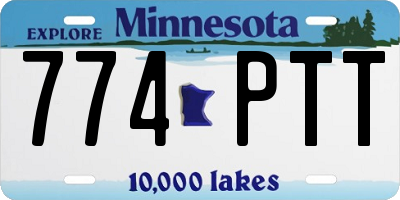 MN license plate 774PTT