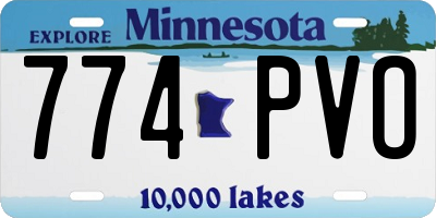 MN license plate 774PVO