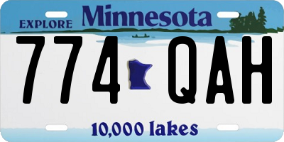 MN license plate 774QAH