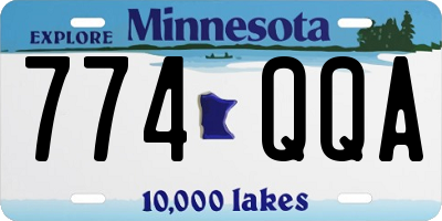 MN license plate 774QQA