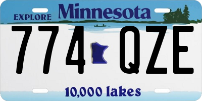 MN license plate 774QZE
