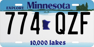 MN license plate 774QZF