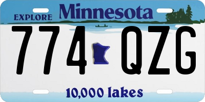 MN license plate 774QZG