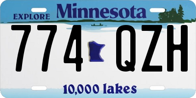 MN license plate 774QZH