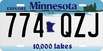 MN license plate 774QZJ