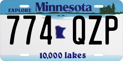 MN license plate 774QZP