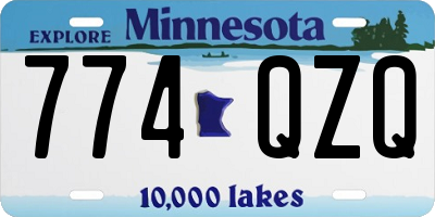 MN license plate 774QZQ