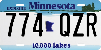 MN license plate 774QZR