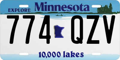 MN license plate 774QZV