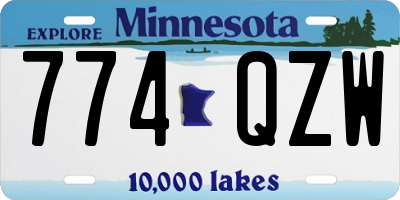 MN license plate 774QZW