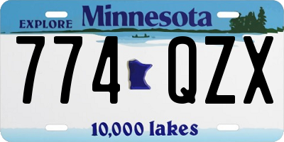 MN license plate 774QZX