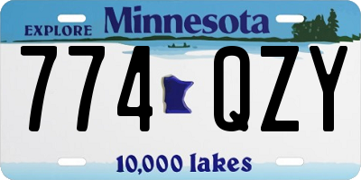MN license plate 774QZY