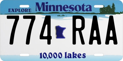 MN license plate 774RAA