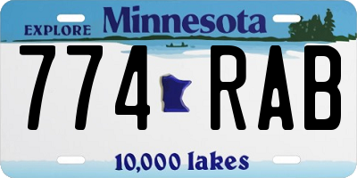 MN license plate 774RAB