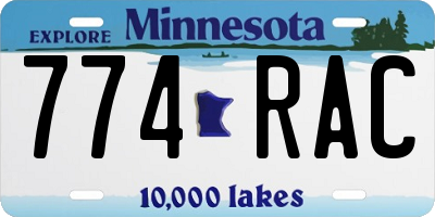 MN license plate 774RAC