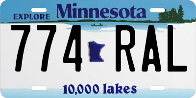 MN license plate 774RAL
