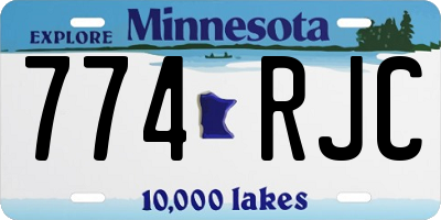 MN license plate 774RJC