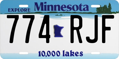 MN license plate 774RJF