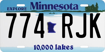 MN license plate 774RJK