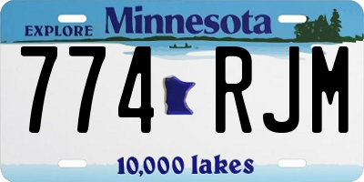 MN license plate 774RJM