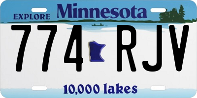 MN license plate 774RJV