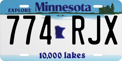 MN license plate 774RJX