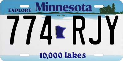 MN license plate 774RJY