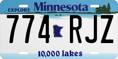 MN license plate 774RJZ