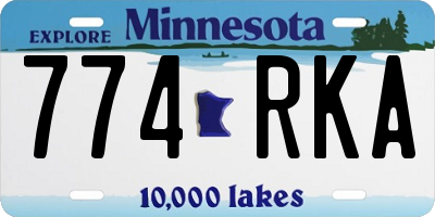 MN license plate 774RKA
