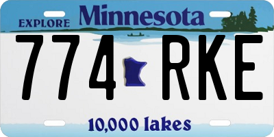 MN license plate 774RKE