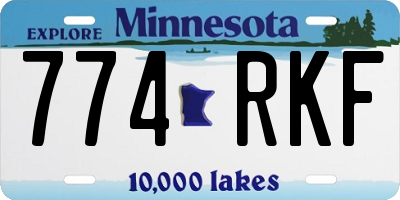 MN license plate 774RKF