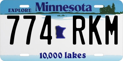 MN license plate 774RKM
