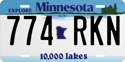 MN license plate 774RKN